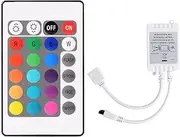 IsMwav 24 Keys Remote Control+ LED Controller Control Box IR Light Strip Controller DC12V for 5050 2835 RGB Light Strip