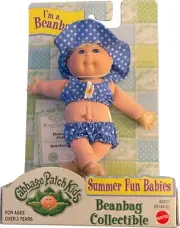 New Vintage 1999 Mattel Cabbage Patch Kids Summer Fun Beanbag Doll Daneen Joan