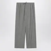 [Loulou Studio] Gray Wide Pants With Drawstring 40 FR Grey