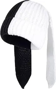 [Geyanuo] Bunny Hat Cute Y2k Beanie Knit Funny Rabbit Ear Beanie Warm Winter Hat for Women Halloween Hats