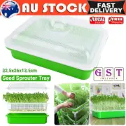1~3X Seed Sprouter Tray w/ Lid Soilless Cultivation Plate Vegetable Bean Sprout