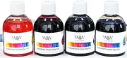Watson & Webb Universal Edible Ink; 4x100ml Bottles, ISO-Certified; Food-Safe, Vibrant Colours for Refill Printers, Custom Edible Printing,