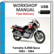 YAMAHA XJ900 SECA 900 1983 1984 SERVICE REPAIR SHOP MANUAL USB