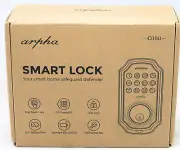 ARPHA Smart Keyless door lock Black Handle Bluetooth App Control Keypad Deadbolt