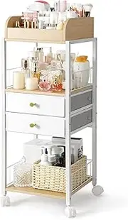 Makeup Organizer, Floor Skincare Organizers, Make Up Organizers and Storage with Drawers, Vanity Organizer Cosmetics Display Cases Holder for Skin Care Nail Polish Perfume Makeup brush Hair Tool