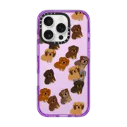 iPhone 16 Pro Impact Case Dachshund Jumble