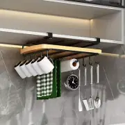 Mug Hooks Under Cabinet Chopping Board Organizer for Cupboard Cups Pantry