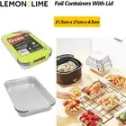 Aluminium Foil Containers With Lid BBQ Party Baking Takeaway Pan Oven Tray Bulk