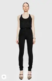 $198 Rebecca Minkoff Women’s Skye Skinny Jeans Puddle Skinny Black Sz 27