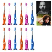 12 Smiley Toothbrush Suction Cup Stand Soft Bristles Kid Toddler Oral Care