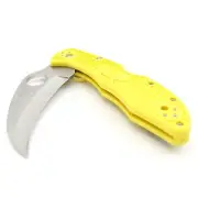 Spyderco Tasman Salt 2 -Modern Hawkbill Utility Knife- H1/Yellow FRN -EDC- Japan