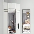 Full Length Mirror, Square Long Standing Wall Mirror Bedroom Floor Mirror Dressi