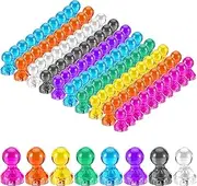 Pack of 100 Mini Magnets for Magnetic Board, 11 x 17 mm Whiteboard Magnets, 8 Colours, Plastic Magnet, Cone Magnets, Fridge Magnets for Magnetic Board, Whiteboard