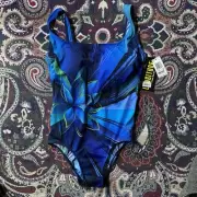NEW Longitude With Latitude Control Girl's One Piece Swimwear Swimsuit Size 14