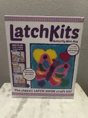 Latch Kits Butterfly Mini Rug 12x11 inches NEW/Sealed Ages 6+