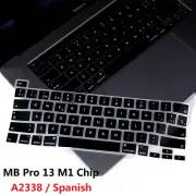 Soft Skin for Macbook Pro 13 2020 M1 Chip A2338 Spanish EU US Keyboard Cover Sil