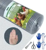 Hardware Cloth 1/2 Inch 16 in x 50 FT 19 Gauge, Hot Dip Galvanized Wire Mesh ...