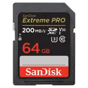 SanDisk Extreme Pro SDXC Memory Card - 64GB UHS-I - U3 - V30 - Read up to 200MB/S - Write up to 90MB/s - Ultra High Speed [SDSDXXU-064G-GN4IN]