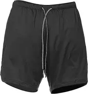 [Deevoka] Men's 2 in 1 Workout Running Shorts Pants Sports Shorts Activewear for Basketball, Xxl, Medium