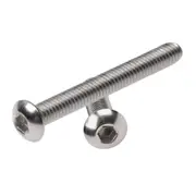 Hex Socket Button Cap Head Screws Bolts, M4 x 30mm 304 Stainless Steel Metric, Hexagon Coarse Threaded Machine Fully Thread Allen SUS Storage