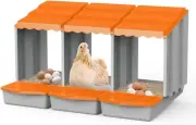 3 Pack Chicken Nesting Boxes Chicken Laying Boxes with Perch Roll Out Nesting