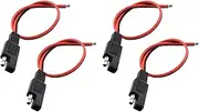 Byttlerom 4 Pcs 18AWG SAE Extension Cable 2-Pin SAE Quick Connector Disconnect Plug 10A Solar Battery Panel SAE Plug Wire 1Ft/30cm