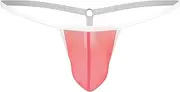[Vxuxlje] Men's Sexy Thongs Underwear Sheer Mesh Low Rise Bulge Pouch T-Back G-Strings Underpants