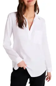 Bella Dahl Popover Tunic Shirt in White at Nordstrom, Size Small