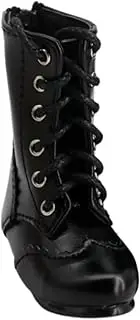 Generic 1/4 Action Figures Round Head Lace Up Boots Ball Jointed Doll Shoes Costume Accessories DIY for 30cm Doll Female Body Boots , Black