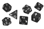 CL Power Rangers RPG Dice Set - Black (Set of 7)