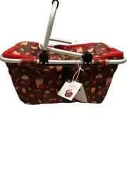 NWT Aldi Crane Soft Sided Basket Cooler - Fall/Autumn Print