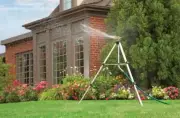 Melnor Deluxe Metal Yard Lawn Garden Pulsating Tripod Sprinkler