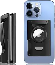 Zeeker for Magsafe Wallet, Magnetic Wallet with Airtag Holder & Money Clip for iPhone 16/15/14/13/12 Series,15-Card Holder, Upgrade with iPhone Wallet,RFID Blocking, Macaron blue, Jet Black, Magnetic