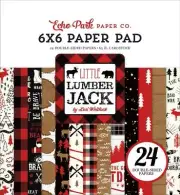 Echo Park LITTLE LUMBERJACK 6x6 Paper Pad Winter Scrapbook Planner fs