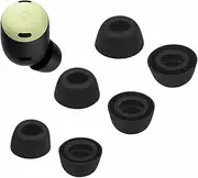[A-Focus] 3 Pairs Compatible with Pixel Buds Pro Ear Tips Eartips, L/M/S Silicone Earbuds Fit in Case Gel Cover Accessories Compatible with Pixel Buds Pro Black L/M/S
