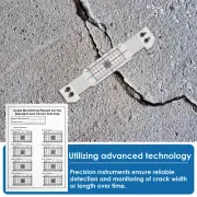 3Pcs Crack Monitoring Record Acrylic Crack Monitor Gauge Waterproof Crack guVbr