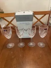 Marquis by Waterford Brookside White Wine Glasses Goblets Set of 4 Germany