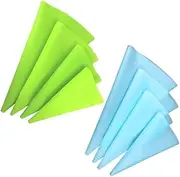 CIYODO 8pcs Silicone Piping Bags Set Cake Decorating Supplies Kit 4 Sizes Icing Piping Pastry Bags for Cupcakes Cookies Muffins