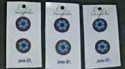 6 Polymer Flower Buttons-7/8" inch-Brand New-Lisa Pavelka