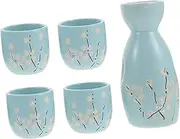 1 Set Ceramic Sake with Smooth Finish of Sake Pots Cups for Serving Bars and Special Occasions Present Ready Design