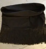 NWT - Leith - Nordstrom - Black - Fringe - Strapless- Bandeau - Infinity- Scarf