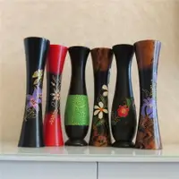 在飛比找樂天市場購物網優惠-詩瑪哈泰國工藝品櫥窗花瓶芒果木雕花瓶實木花瓶東南亞風格裝飾品