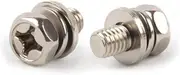 10pcs M4 /M5 /M6 Lithium Iron Phosphate Battery Mounting Screws Nickel-Plated Screws with Gasket Bolt Combination Hexagonal Cross Screws(M4)
