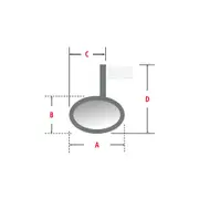 LSL Bar end mirror ERGONIA, red