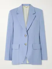 [Victoria Beckham] Victoria Beckham - Twill Blazer - Light blue - UK 8 UK 8 Blue