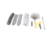 9Pcs Microfiber Duster Kit Extendable Feather Duster House Cleaning Tool For Ceiling Fan Car