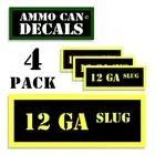 12 GA SLUG Ammo Can Label 4x Ammunition Case stickers decals 4 pack YW MINI 1.5i