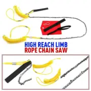 US-High Reach Limb Rope Chain Saw 48"Branch Tree Cutter Trimmer Manganese Steel