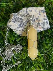 Aventurine Double Terminated Pendulum on Chain Healing & Divination Tool