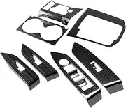 MCMATUTKEQ 1 Set Car Gear Shift Console Panel Cover Trim Cup Holder Cover Door Window Switch Cover Fit for Mazda CX-5 CX5 2017-2020 LHD